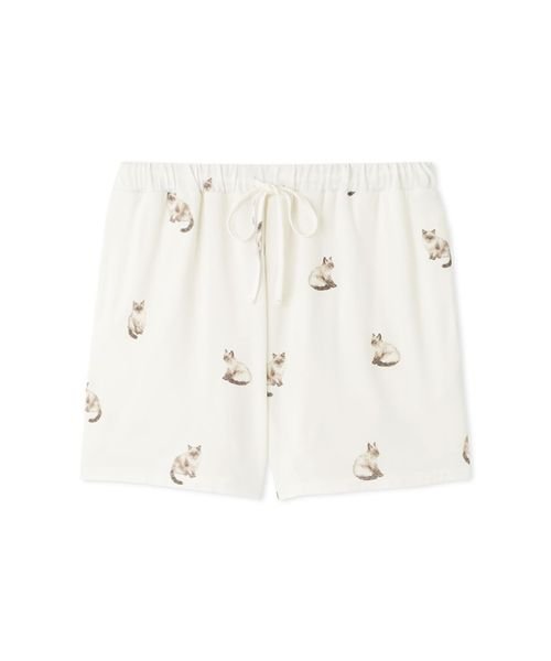 【ラッピング済み】CAT柄シャツ＆ショートパンツSET 予めご了承ください 5cm ラッピング済み 裾幅