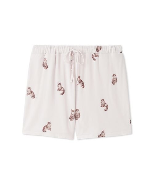 【ラッピング済み】CAT柄シャツ＆ショートパンツSET 予めご了承ください 5cm ラッピング済み 裾幅