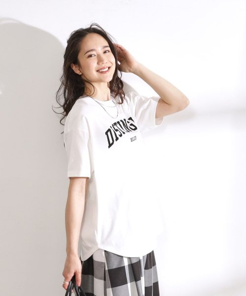 SHOO・LA・RUE　DRESKIP(シューラルー／ドレスキップ)/ひんやり UV マシンウォシャブル クルーネックロゴTシャツ/img02