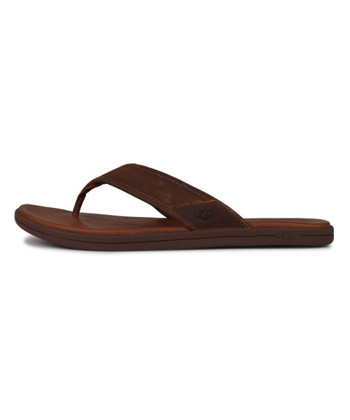 UGG(UGG)/UGG アグ サンダル ビーチサンダル シーサイド レザー フリップ フロップ メンズ SEASIDE LEATHER FLIP FLOP ブラック ブラウン /img04