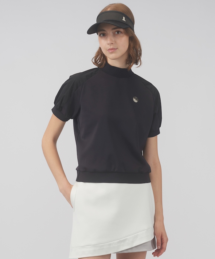 ランバンスポール　異素材使いモックネックシャツ LANVIN SPORT 異素材使いモックネックシャツ - ファッション通販