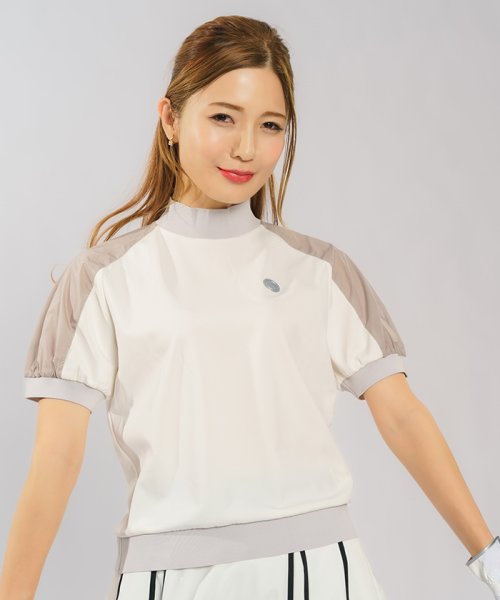 LANVIN SPORT(ランバン スポール)/異素材使いモックネックシャツ/img27