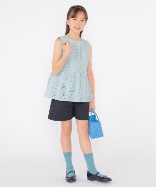 SHIPS KIDS(シップスキッズ)/SHIPS KIDS:140～150cm / レース ペプラム ノースリーブ ブラウス/img12