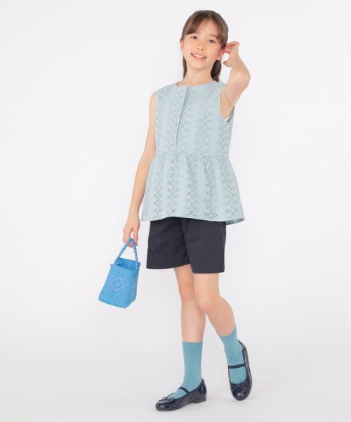 SHIPS KIDS(シップスキッズ)/SHIPS KIDS:140～150cm / レース ペプラム ノースリーブ ブラウス/img14