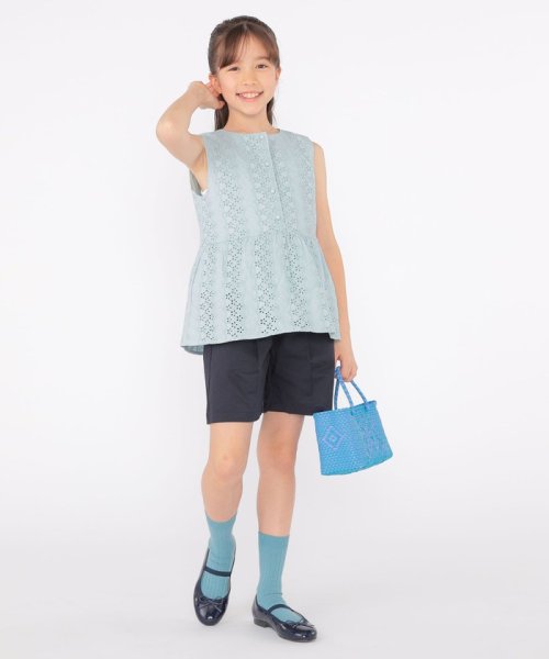 SHIPS KIDS(シップスキッズ)/SHIPS KIDS:140～150cm / レース ペプラム ノースリーブ ブラウス/img16