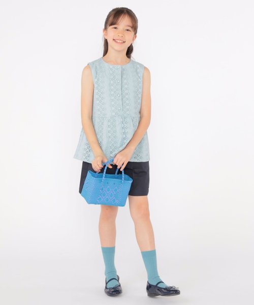 SHIPS KIDS(シップスキッズ)/SHIPS KIDS:140～150cm / レース ペプラム ノースリーブ ブラウス/img17