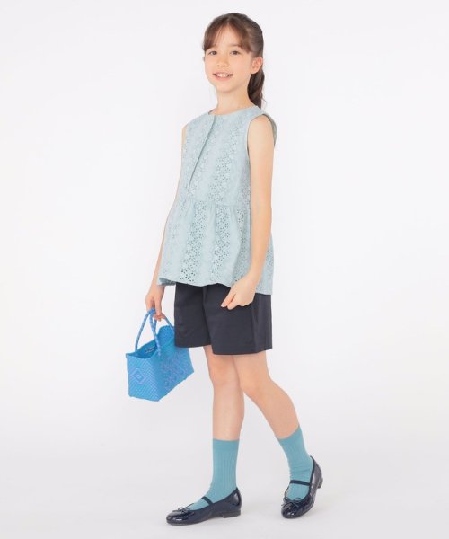 SHIPS KIDS(シップスキッズ)/SHIPS KIDS:140～150cm / レース ペプラム ノースリーブ ブラウス/img18