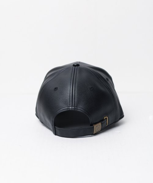 ar/mg(エーアールエムジー)/【W】【1745】【it】【NEW HATTAN】100% polyester PU leather baseball cap/img02