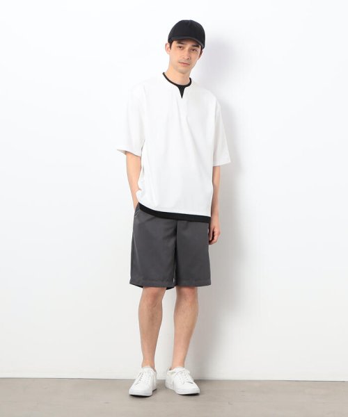 COMME CA ISM MENS(コムサイズム（メンズ）)/フェイクレイヤード キーネックＴシャツ/img02