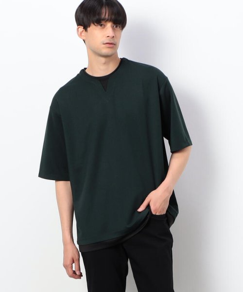 COMME CA ISM MENS(コムサイズム（メンズ）)/フェイクレイヤード キーネックＴシャツ/img06