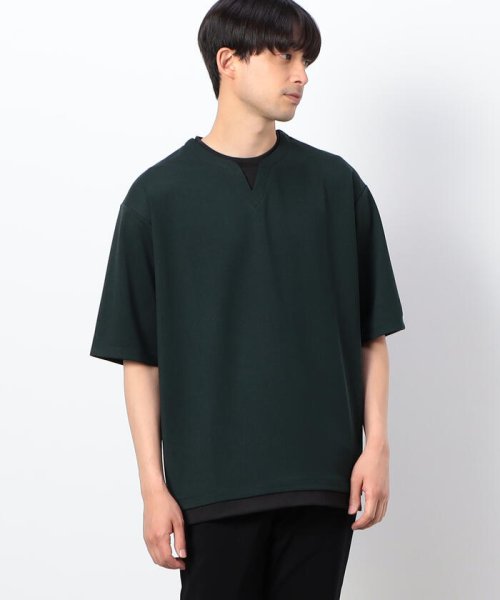 COMME CA ISM MENS(コムサイズム（メンズ）)/フェイクレイヤード キーネックＴシャツ/img07