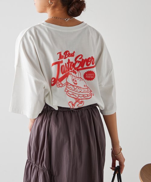 NICE CLAUP OUTLET(ナイスクラップ　アウトレット)/ハンバーガーBOY発泡プリントBIGTシャツ/img27