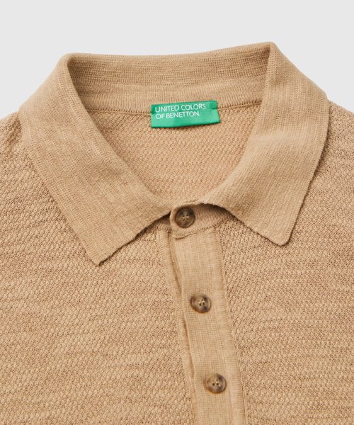 BENETTON (mens)(ベネトン（メンズ）)/コットンリネン混ポロシャツ/img13