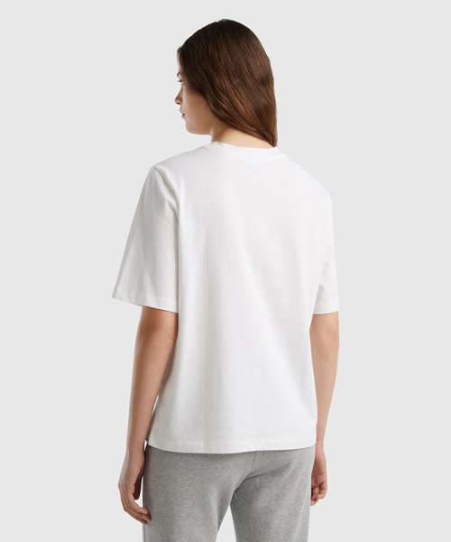 BENETTON (women)(ベネトン（レディース）)/クルーネックフロントロゴプリント半袖Tシャツ・カットソー/img01