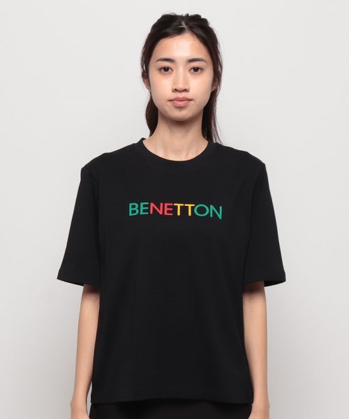 BENETTON (women)(ベネトン（レディース）)/クルーネックフロントロゴプリント半袖Tシャツ・カットソー/img11