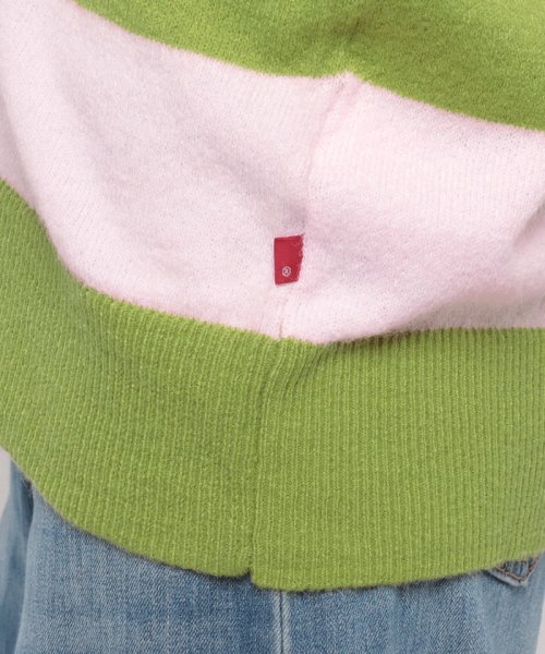 LEVI’S OUTLET(リーバイスアウトレット)/GRUNGE SWEATER WOOLY STRIPE MOSS ; PEACH MELBA STR/img04