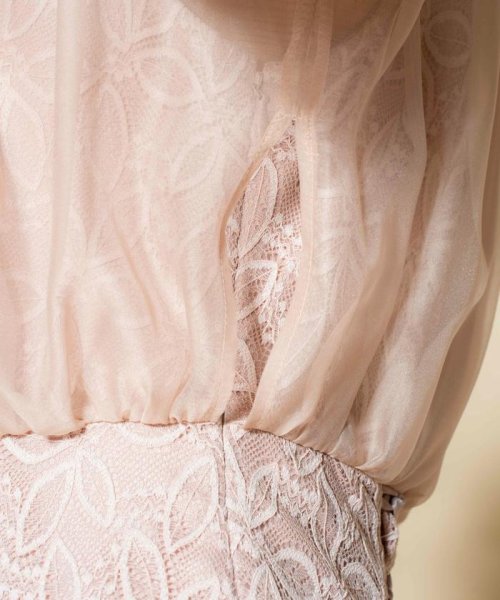 オフショルレースドレス 