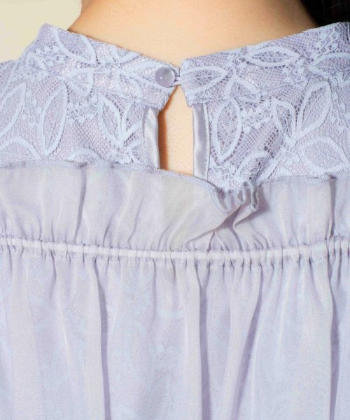 オフショルレースドレス 