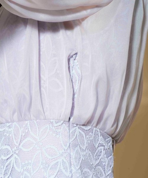 オフショルレースドレス 