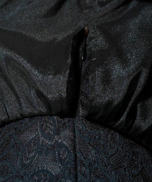 オフショルレースドレス 