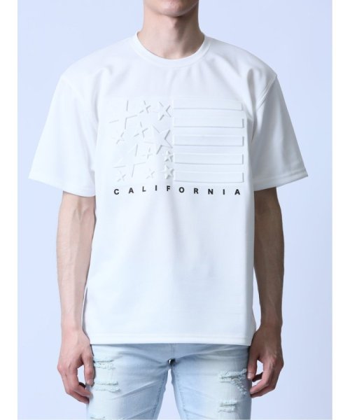 semanticdesign(セマンティックデザイン)/星条旗エンボス クルーネック半袖Tシャツ メンズ Tシャツ カットソー カジュアル インナー トップス ギフト プレゼント/img04