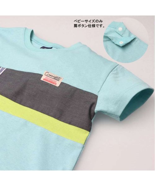 Crescent(クレセント)/【子供服】 crescent (クレセント) 異素材切替ビックシルエット半袖Tシャツ 80cm～130cm N32810/img04
