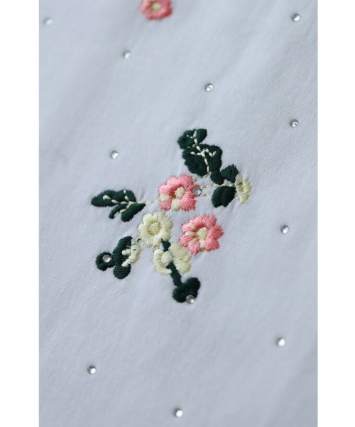 CAWAII(カワイイ)/ストーンの煌めき連なる花刺繍のTシャツトップス/img05