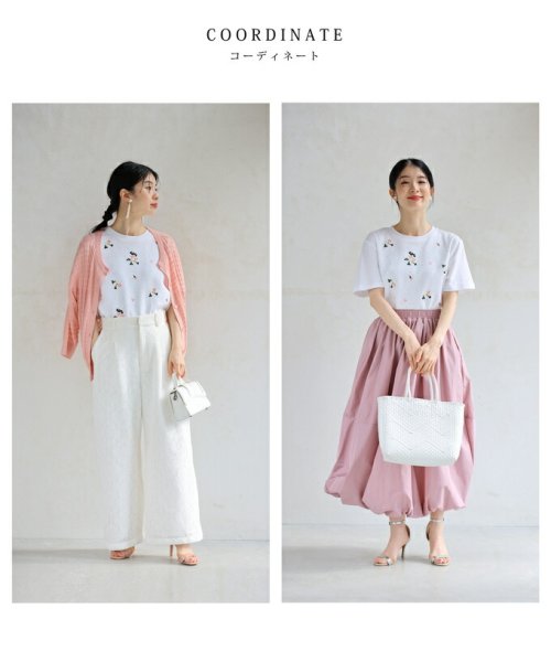 CAWAII(カワイイ)/ストーンの煌めき連なる花刺繍のTシャツトップス/img11