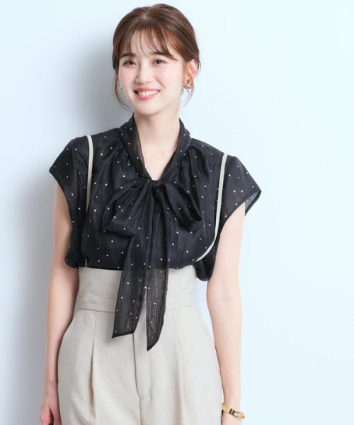 プチラメドット半袖ブラウス トップス シャツ・ブラウス Q1395384379(10725円)