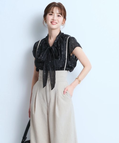 プチラメドット半袖ブラウス トップス シャツ・ブラウス Q1395384379(10725円)