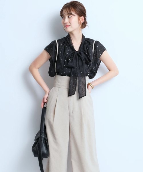 プチラメドット半袖ブラウス トップス シャツ・ブラウス Q1395384379(10725円)