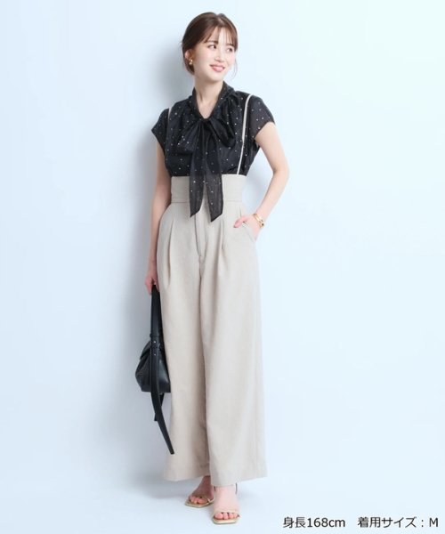 プチラメドット半袖ブラウス トップス シャツ・ブラウス Q1395384379(10725円)