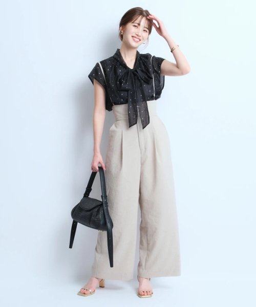 プチラメドット半袖ブラウス トップス シャツ・ブラウス Q1395384379(10725円)