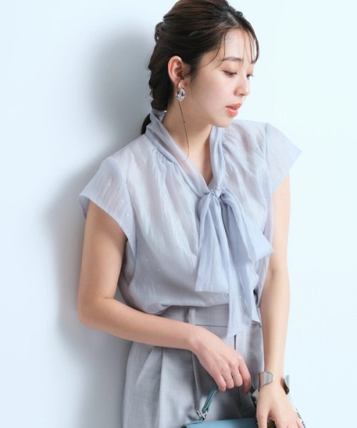 プチラメドット半袖ブラウス トップス シャツ・ブラウス Q1395384379(10725円)