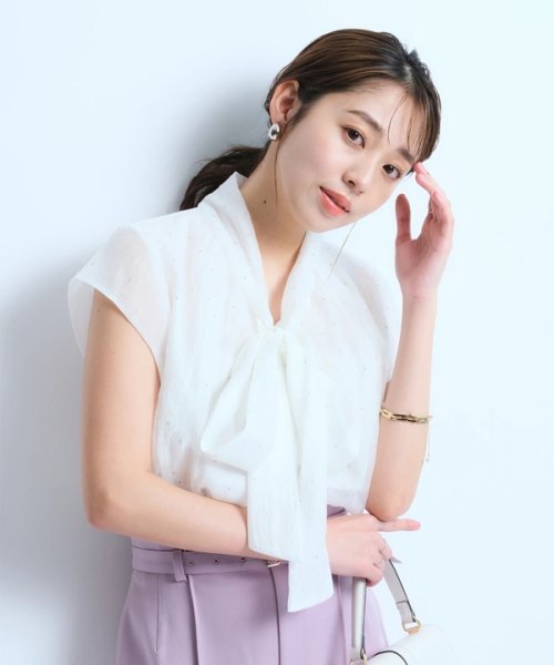 プチラメドット半袖ブラウス 予めご了承ください