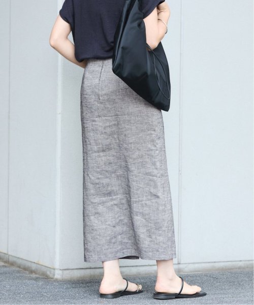 ストレッチリネンポケットスカート 