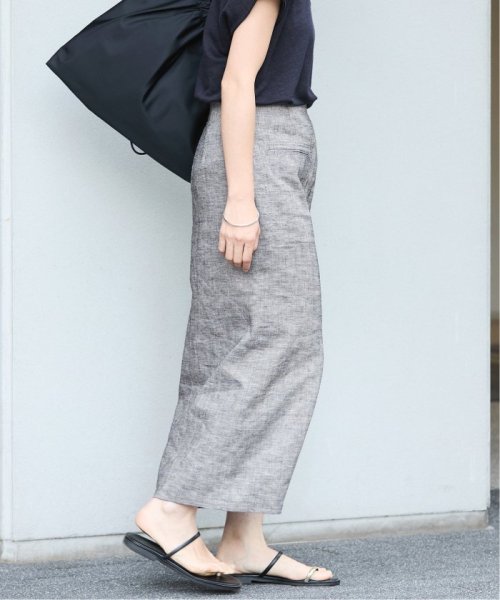 ストレッチリネンポケットスカート 