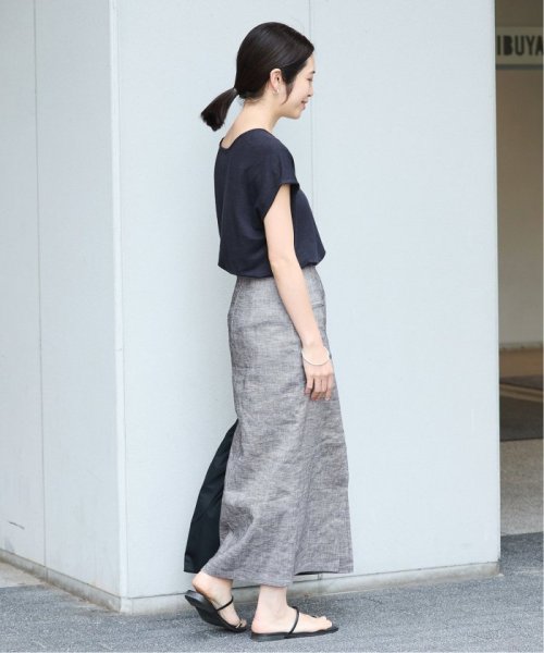 ストレッチリネンポケットスカート 