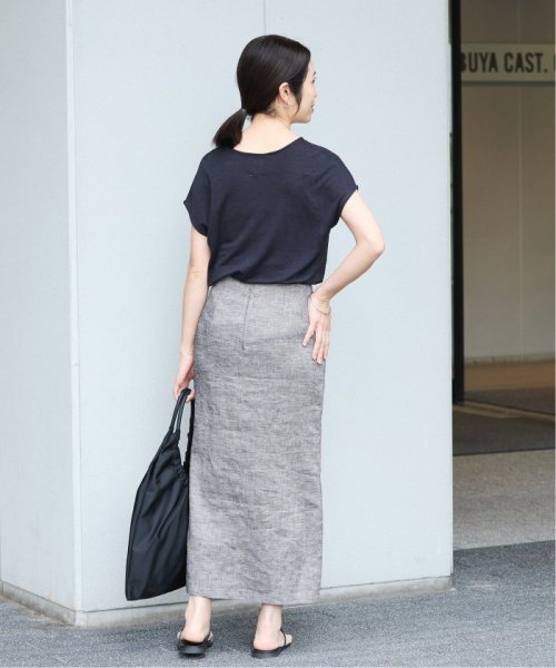 ストレッチリネンポケットスカート 