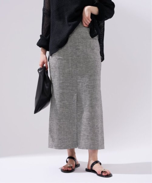 ストレッチリネンポケットスカート 