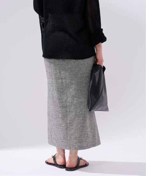 ストレッチリネンポケットスカート 