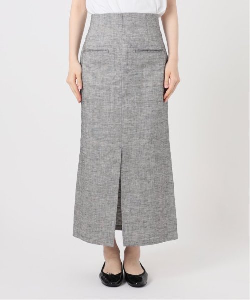 ストレッチリネンポケットスカート 