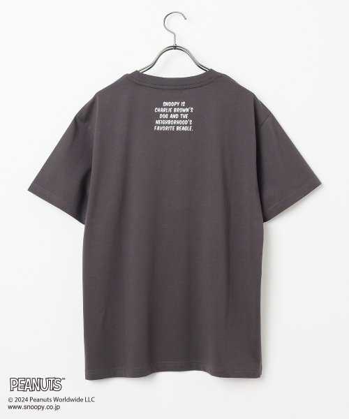 Honeys(ハニーズ)/スヌーピー／Ｔシャツ トップス Tシャツ カットソー レディース 白 黒 半袖 /img10