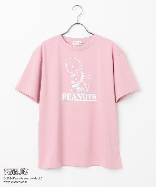 Honeys(ハニーズ)/スヌーピー／Ｔシャツ トップス Tシャツ カットソー レディース 白 黒 半袖 /img15