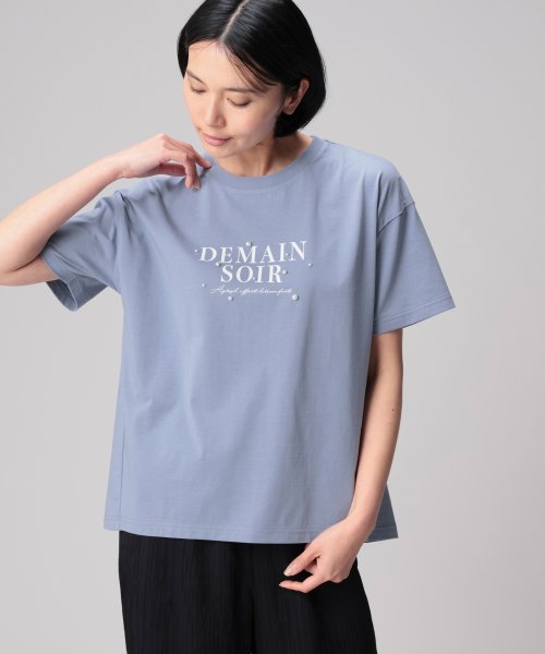 Honeys(ハニーズ)/パール付ロゴＴシャツ トップス Tシャツ レディース 白 きれいめ 大人カジュアル /img13