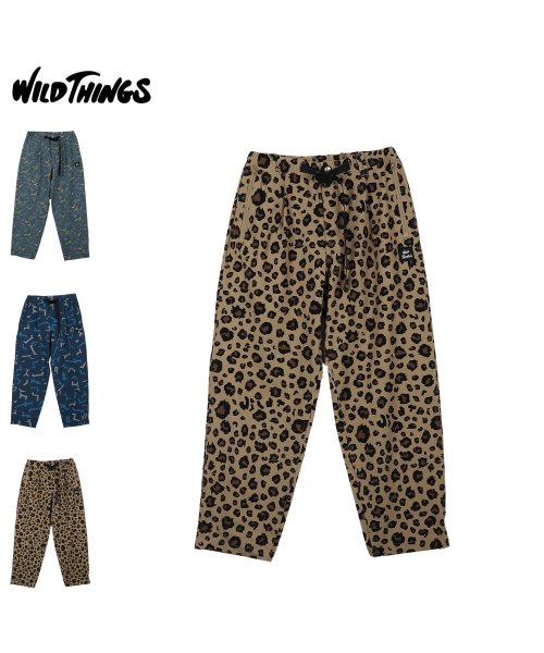 WILD THINGS(ワイルド シングス)/ WILD THINGS ワイルドシングス パンツ プリントラックス メンズ PRINT LAX PANTS ブルー グリーン レオパード ヒョウ柄 WT240/img10