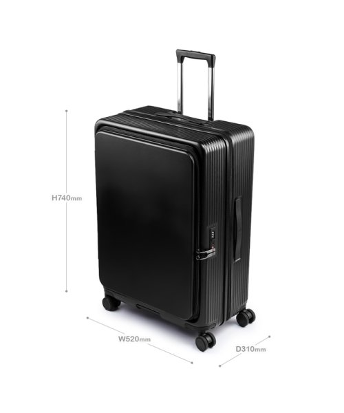 マンセル スーツケース 100L Lサイズ LL XL フロントオープン キャリーケース ストッパー付き おしゃれ 大型 大容量 海外 mansel 0011 