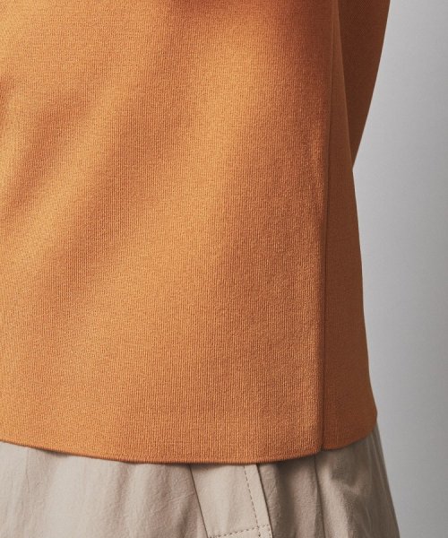 【清涼感／5分袖】袖スリット　ハイゲージプルオーバーニット 