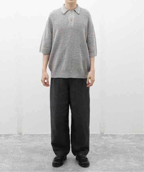 EDIFICE(エディフィス)/LA BOUCLE (ラブークル) シルクリネン Space Dyed ポロシャツ/img01