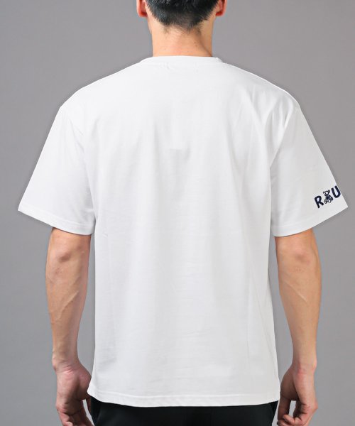 LUXSTYLE(ラグスタイル)/RUMSODA(ラムソーダ)ベア刺繍ルーズ半袖Tシャツ/Tシャツ メンズ レディース 半袖 ベア 刺繍 ロゴ ビッグシルエット/img01